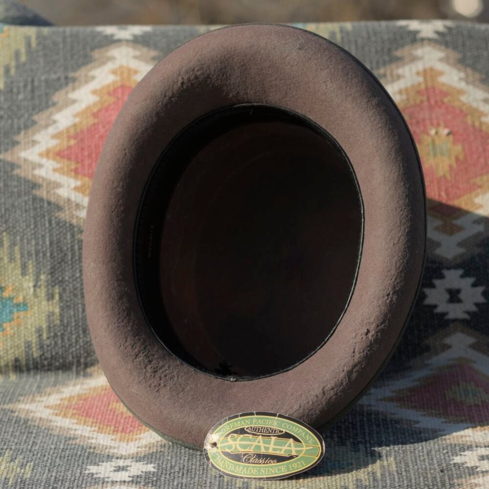 NWT Small 100% Wool SCALA Feathered Top Hat | Vintage Classico Topper Mens Hat - Picture 4 of 5